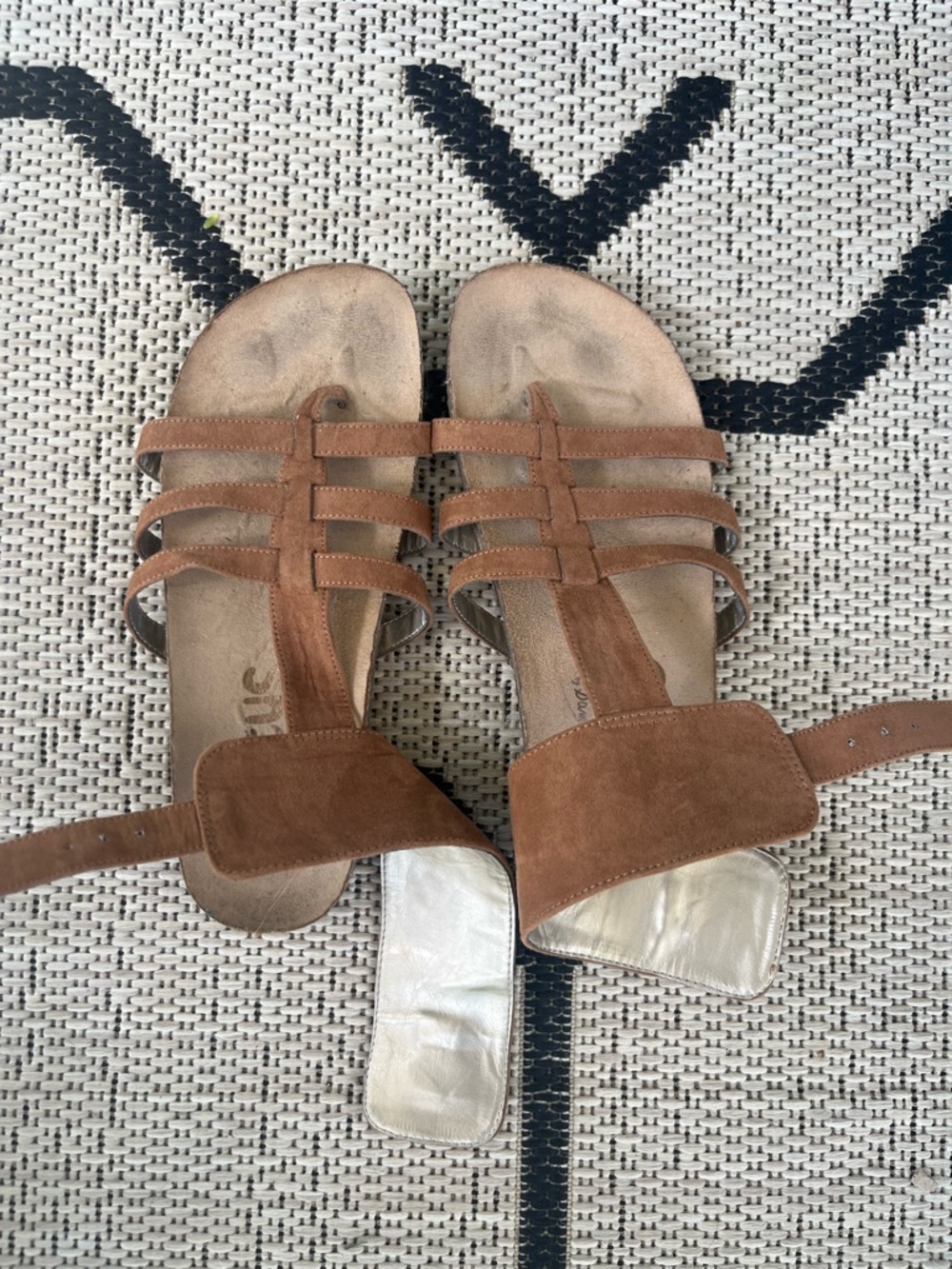 Circus by Sam Edelman Tan Suede Multi-Strap Sandals